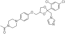 1-[4-[4-[[2-(2,4-Dichlorophenyl)-2-(imidazol-1-ylmethyl)-1,3-dioxolan-4-yl]methoxy]phenyl]piperazin-1-yl]ethanone Structure,79156-75-5Structure