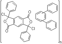 三聯(lián)苯與 3,7-二氯-3,7-二氫-3,7-二苯基-1H,5H-苯并[1,2-c:4,5-c]二呋喃-1,5-二酮的聚合物結(jié)構(gòu)式_80975-42-4結(jié)構(gòu)式