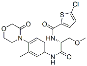 5-氯-N-[(1R)-1-(甲氧基乙基)-2-[[3-甲基-4-(3-氧代-4-嗎啉)苯基]氨基]-2-氧代乙基]-2-噻吩羧胺結(jié)構(gòu)式_811811-33-3結(jié)構(gòu)式