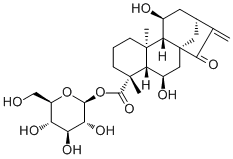 等效-6,11-二羥基-15-氧代-16-貝殼杉烯-19-酸 BETA-D-吡喃葡萄糖酯結(jié)構(gòu)式_81263-97-0結(jié)構(gòu)式