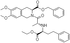 (S)-2-[(S)-2-((S)-1-乙氧羰基-3-苯基丙基氨基)丙?；鵠-6,7-二甲氧基-1,2,3,4-四氫異喹啉-3-甲酸芐酯結(jié)構(gòu)式_82637-57-8結(jié)構(gòu)式