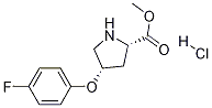 順式-(9CI)-4-(4-氟苯氧基)-L-脯氨酸甲酯鹽酸鹽結(jié)構(gòu)式_83552-07-2結(jié)構(gòu)式