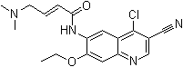 (E)-N-(4-氯-3-氰基-7-乙氧基喹啉-6-基)-4-(二甲氨基)丁基-2-烯酰胺結(jié)構(gòu)式_848133-88-0結(jié)構(gòu)式