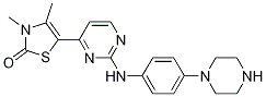 2(3H)-thiazolone, 3,4-dimethyl-5-[2-[[4-(1-piperazinyl)phenyl]amino]-4-pyrimidinyl]- Structure,851439-14-0Structure