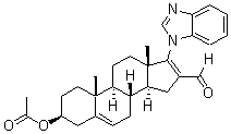 (3S,8r,9s,10r,13s,14s)-17-(1H-苯并[d]咪唑-1-基)-16-甲?；?10,13-二甲基-2,3,4,7,8,9,10,11,12,13,14,15-do十氫-1H-環(huán)戊并[a]菲-3-基 乙酸酯結(jié)構(gòu)式_851895-78-8結(jié)構(gòu)式