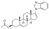 (3S,8r,9s,10r,13s,14s)-17-(1h-benzo[d]imidazol-1-yl)-10,13-dimethyl-2,3,4,7,8,9,10,11,12,13,14,15-dodecahydro-1h-cyclopenta[a]phenanthren-3-yl acetate Structure,851895-79-9Structure