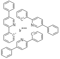 Iridium, tris[2-(5-phenyl-2-pyridinyl-n)phenyl-c]-(黃光) Structure,852151-17-8Structure