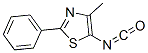 5-Isocyanato-4-methyl-2-phenyl-1,3-thiazole Structure,852180-46-2Structure