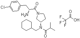 n-[(3s)-1-[(2r)-2-氨基-3-(4-氯苯基)-1-氧代丙基]-3-吡咯烷]-n-(環(huán)己基甲基)-2-甲基-丙酰胺(三氟乙酸酯)結(jié)構(gòu)式_852478-10-5結(jié)構(gòu)式