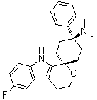 反式-6-氟-4,9-二氫-N,N-二甲基-4-苯基-螺[環(huán)己烷-1,1(3H)-吡喃并[3,4-b]吲哚]-4-胺結構式_863513-91-1結構式