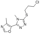 3-[(3-Chloropropyl)thio]-4-methyl-5-(4-methyl-1,3-oxazol-5-yl)-4h-1,2,4-triazole Structure,863679-31-6Structure