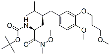 [(1S,3S)-3-[[4-Methoxy-3-(3-methoxypropoxy)phenyl]methyl]-1-[(methoxymethylamino)carbonyl]-4-methylpentyl]carbamic acid 1,1-dimethylethyl ester Structure,866030-36-6Structure