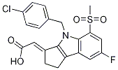 (E)-2-(4-(4-氯芐基)-7-氟-5-(甲基磺酰基)-1,2-二氫環(huán)戊并[b]吲哚-3(4h)-基)乙酸結構式_866215-99-8結構式