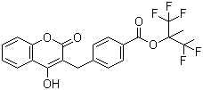 1,1,1,3,3,3-Hexafluoro-2-methylpropan-2-yl 4-[(4-hydroxy-2-oxo-2h-chromen-3-yl)methyl]benzoate Structure,867257-26-9Structure