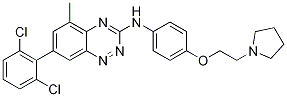 7-(2,6-二氯苯基)-5-甲基-n-[4-[2-(1-吡咯烷)乙氧基]苯基]-1,2,4-苯并噻嗪-3-胺結(jié)構(gòu)式_867330-68-5結(jié)構(gòu)式