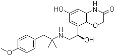 6-羥基-8-[(1r)-1-羥基-2-[[2-(4-甲氧基苯基)-1,1-二甲基乙基]氨基]乙基]-2H-1,4-苯并噁嗪-3(4h)-酮結(jié)構(gòu)式_868049-49-4結(jié)構(gòu)式