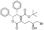 (3S,5S,6R)-3-[(3S)-4-溴-3-羥基丁基]-2-氧代-5,6-二苯基-4-嗎啉羧酸叔丁酯結(jié)構(gòu)式_869111-54-6結(jié)構(gòu)式