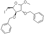 Methyl 2,3-di-o-benzyl-5-deoxy-5-iodo-d-xylofuranoside Structure,869476-25-5Structure