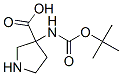 3-(N-BOC)amino-3-pyrrolidinecarboxylic acid Structure,869786-49-2Structure