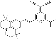 2-[2-異丙基-6-[2-(2,3,6,7-四氫-1,1,7,7-四甲基-1H,5H-苯并[ij]喹嗪-9-基)乙烯基]-4H-吡喃-4-亞基]丙二腈結(jié)構(gòu)式_870075-87-9結(jié)構(gòu)式