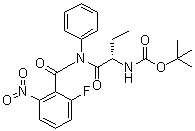 (S)-(1-(2-氟-6-硝基-n-苯基苯酰胺)-1-氧代丁烷-2-基)氨基甲酸叔丁酯結構式_870281-84-8結構式