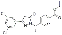 (S)-4-(1-(3-(3,5-二氯苯基)-5-氧代-4,5-二氫-1H-吡唑-1-基)乙基)苯甲酸乙酯結(jié)構(gòu)式_870823-08-8結(jié)構(gòu)式