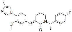 (E)-1-[(1S)-1-(4-氟苯基)乙基]-3-[3-甲氧基-4-(4-甲基-1H-咪唑-1-yl)亞芐基]哌啶-2-酮結(jié)構(gòu)式_870843-42-8結(jié)構(gòu)式