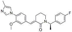 (3E)-1-[(1R)-1-(4-氟苯基)乙基]-3-[[3-甲氧基-4-(4-甲基-1H-咪唑-1-基)苯甲基]亞甲基]-2-哌啶酮結(jié)構(gòu)式_870846-02-9結(jié)構(gòu)式