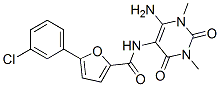 n-(6-氨基-1,2,3,4-四氫-1,3-二甲基-2,4-二氧代-5-嘧啶)-5-(3-氯苯基)-2-呋喃羧酰胺結(jié)構(gòu)式_872051-94-0結(jié)構(gòu)式