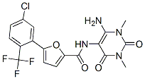 n-(6-氨基-1,2,3,4-四氫-1,3-二甲基-2,4-二氧代-5-嘧啶)-5-[5-氯-2-(三氟甲基)苯基]-2-呋喃羧酰胺結(jié)構(gòu)式_872051-96-2結(jié)構(gòu)式