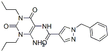 n-(6-氨基-1,2,3,4-四氫-2,4-二氧代-1,3-二丙基-5-嘧啶)-1-(苯基甲基)-1H-吡唑-4-羧酰胺結(jié)構(gòu)式_873841-00-0結(jié)構(gòu)式