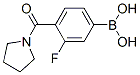 Boronic acid, B-[3-fluoro-4-(1-pyrrolidinylcarbonyl)phenyl]- Structure,874289-09-5Structure