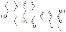 2-乙氧基-4-[2-[[1-[2-(3-羥基-1-哌啶基)苯基]-3-甲基丁基]氨基]-2-氧代乙基]苯甲酸結(jié)構(gòu)式_874908-14-2結(jié)構(gòu)式