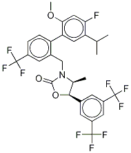 (4S,5R)-5-(3,5-雙(三氟甲基)苯基)-3-((4-氟-2-甲氧基-4-(三氟甲基)-[1,1-聯(lián)苯]-2-基)甲基)-4-甲基噁唑啉-2-酮結(jié)構(gòu)式_875446-37-0結(jié)構(gòu)式