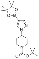 4-[4-(4,4,5,5-四甲基-1,3,2-二氧雜環(huán)戊硼烷-2-基)-1H-吡唑-1-基]哌啶-1-甲酸叔丁酯結(jié)構(gòu)式_877399-74-1結(jié)構(gòu)式