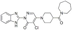 (9ci)-1-[[1-[1-(1H-苯并咪唑-2-基)-5-氯-1,6-二氫-6-氧代-4-吡嗪]-4-哌啶基]羰基]六氫-1H-氮雜卓結構式_878574-87-9結構式