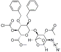 O-[methyl2,3-di-o-benzyl-4-o-chloroacetyl-beta-dglucopyranosyluronate]-( 1-4)-3-o-acetyl-1,6-anhydro-2-azido-2-deoxy-beta-d-glucopyranose Structure,87907-02-6Structure