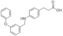3-(4-((3-苯氧基芐基)氨基)苯基)丙酸結(jié)構(gòu)式_885101-89-3結(jié)構(gòu)式