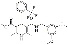 Methyl 1,4-dihydro-2,6-dimethyl-4-(2’-trifluoromethyl)phenyl-pyridine-3-carboxylate-5-(3,4-dimethoxyphenyl)methyl carboxamide Structure,887406-99-7Structure