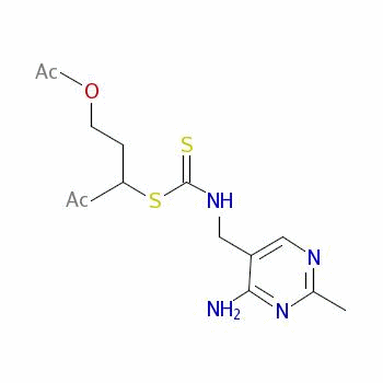 1-[2-(Acetoxy)ethyl]-2-oxopropyl [(4-amino-2-methyl-5-pyrimidinyl)methyl]dithiocarbamate Structure,89285-03-0Structure