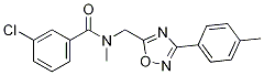 3-Chloro-n-methyl-n-((3-(p-tolyl)-1,2,4-oxadiazol-5-yl)methyl)benzamide Structure,896659-80-6Structure