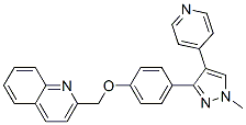 2-[[4-[1-甲基-4-(4-吡啶基)-1H-吡唑-3-基]苯氧基]甲基]-喹啉結(jié)構(gòu)式_898562-94-2結(jié)構(gòu)式