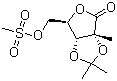 5-O-methanesulfonate-2,3-o-isopropylidene-2-c-methyl-d-ribonic-gamma-lactone Structure,908128-94-9Structure