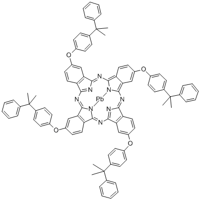 Lead(II) tetrakis(4-cumylphenoxy)phthalocyanine Structure,91083-54-4Structure