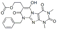 7-[2-(乙?；趸?乙基]-6-羥基-1,3-二甲基-9-(苯基甲基)-嘧啶并[2,1-f]嘌呤-2,4,8(1H,3H,9H)-三酮結(jié)構(gòu)式_91285-17-5結(jié)構(gòu)式