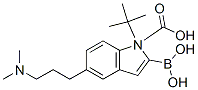 2-硼-5-[3-(二甲氨基)丙基]-1H-吲哚-1-羧酸-1-(1,1-二甲基乙酯)結(jié)構(gòu)式_913388-76-8結(jié)構(gòu)式