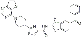 N-(6-苯甲酰基-1H-苯并咪唑-2-基)-2-(1-噻吩并[3,2-d]嘧啶-4-基-4-哌啶基)-4-噻唑羧酰胺結(jié)構(gòu)式_913822-46-5結(jié)構(gòu)式