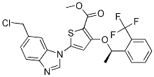 (R)-methyl 5-(6-(chloromethyl)-1h-benzo[d]imidazol-1-yl)-3-(1-(2-(trifluoromethyl)phenyl)ethoxy)thiophene-2-carboxylate Structure,929095-40-9Structure