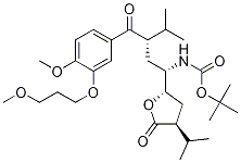 N-[(1S,3S)-3-[4-甲氧基-3-(3-甲氧基丙氧基)苯甲?；鵠-4-甲基-1-[(2S,4S)-四氫-4-異丙基-5-氧代-2-呋喃基]戊基]-氨基甲酸叔丁酯結(jié)構(gòu)式_934841-22-2結(jié)構(gòu)式