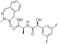 N-[(1s)-2-[[(5s)-4,5-二氫-3-甲基-4-氧代-3H-2,3-苯并二氮雜革-5-基]氨基]-1-甲基-2-氧代乙基]-3,5-二氟-α-羥基-(αs)-苯乙酰胺結(jié)構(gòu)式_935525-13-6結(jié)構(gòu)式